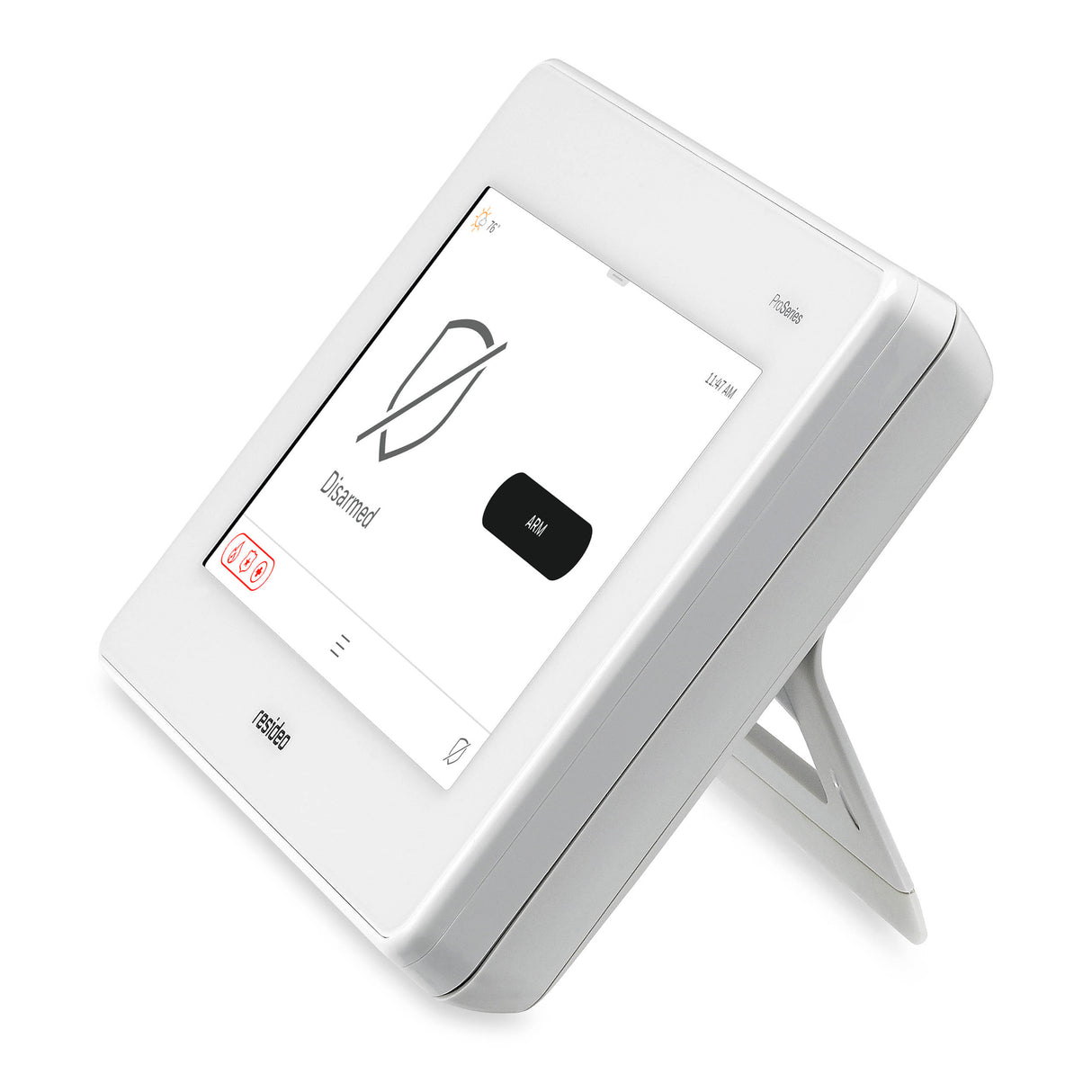 ProSeries 7 inch Wireless Touchscreen side with stand