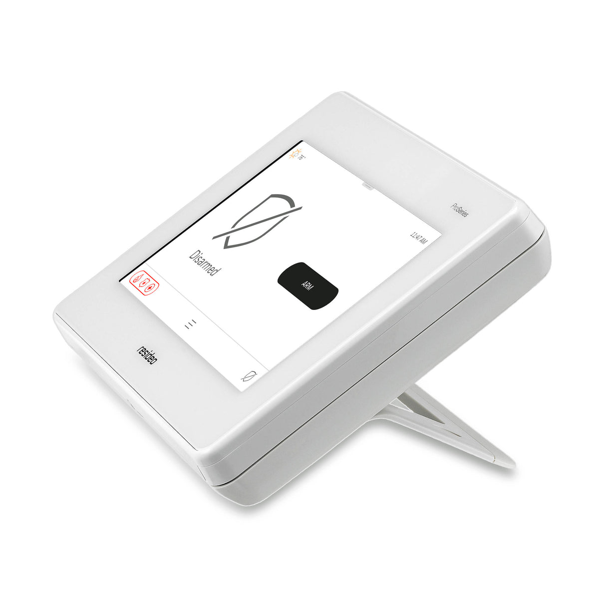 ProSeries 7 inch Wireless Touchscreen side with stand deep