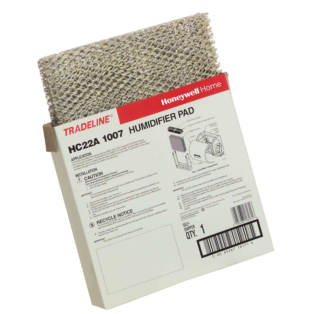 SkuImg;HC22A1007/U;HC22A1007-c2-6.jpg;Humidifier pad for the Honeywell Home HE220 Humidifier