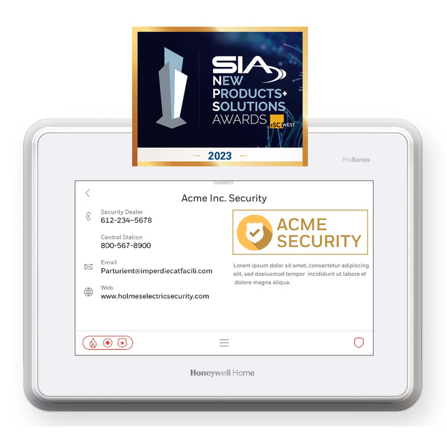 ProdImg;PROA7PLUS;PROA7PLUS_HH-c10-6.jpg;ProSeries 7 inch All-in-One Security Panel with 2023 Award  (Honeywell Home)