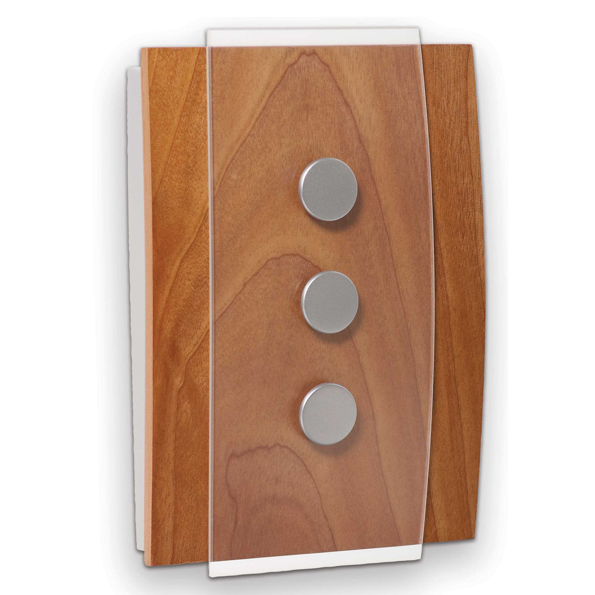 RCWL3503A Decor Wood Cover with Satin Nickel Accents - Wireless Door Chime