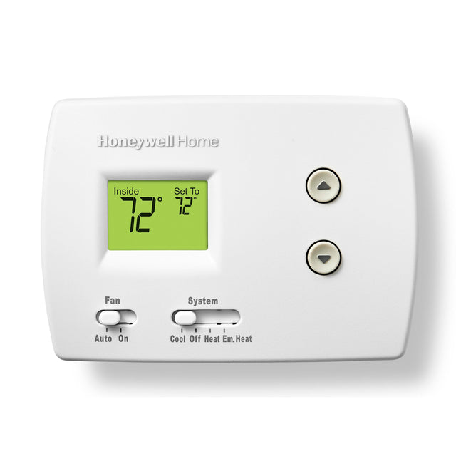 ProdImg;RTH3100;RTH3100C1002-c3-6.jpg;RTH3100C Digital Non-Programmable Thermostat - Heat Pump Front view
