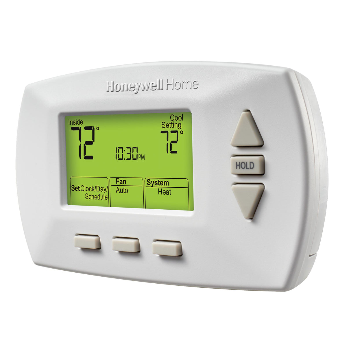 SkuImg;RTH6350D1000/U;RTH6350_RTH6450-c4-6.jpg;5-2 Day Programmable Thermostat side angle view