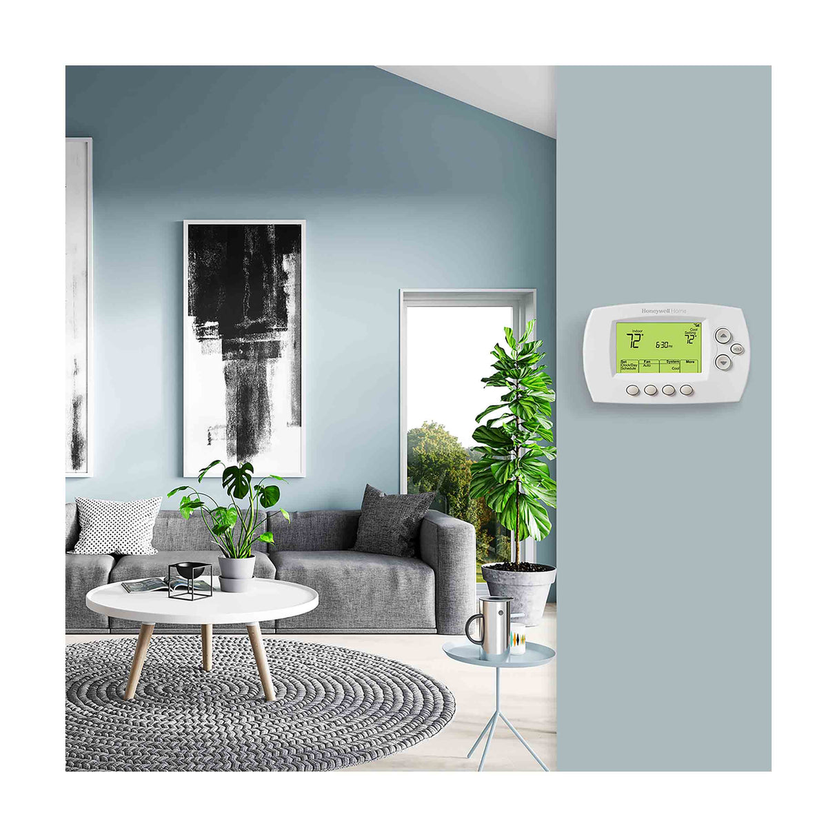 SkuImg;RTH6580WF1001/U1;RTH6580WF_Lifestyle-c7-6.jpg;RTH6580WF Thermostat installed on wall