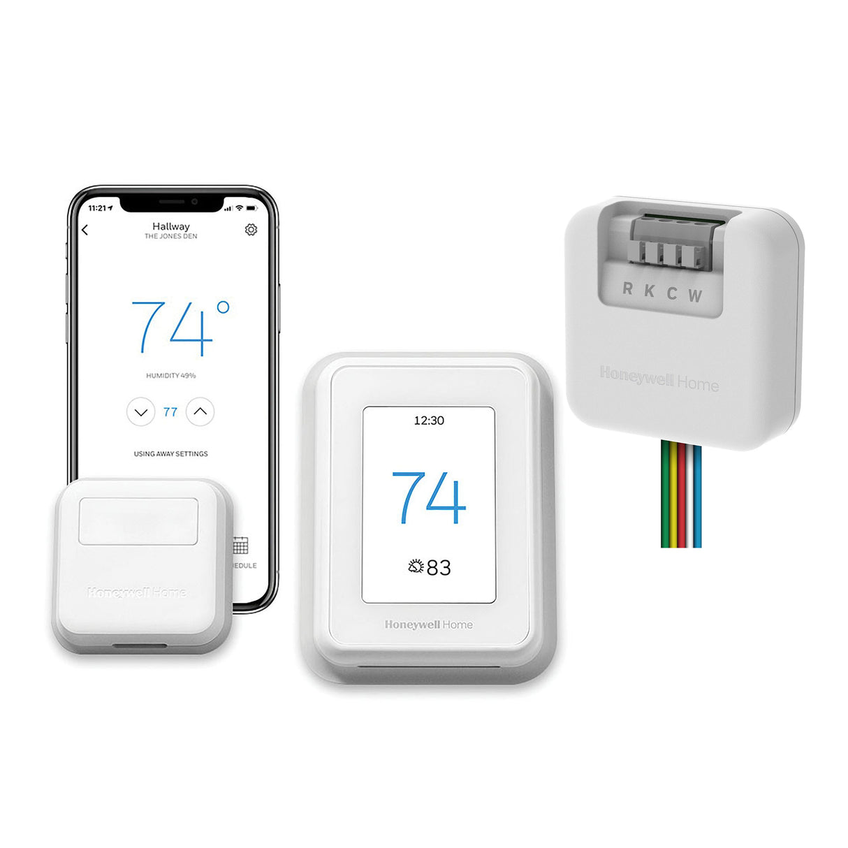 SkuImg;SMHOM9610KIT;SMHOM9610KIT-c3-6.jpg;T9 Smart Thermostat and Sensor with C-Wire Adaptor